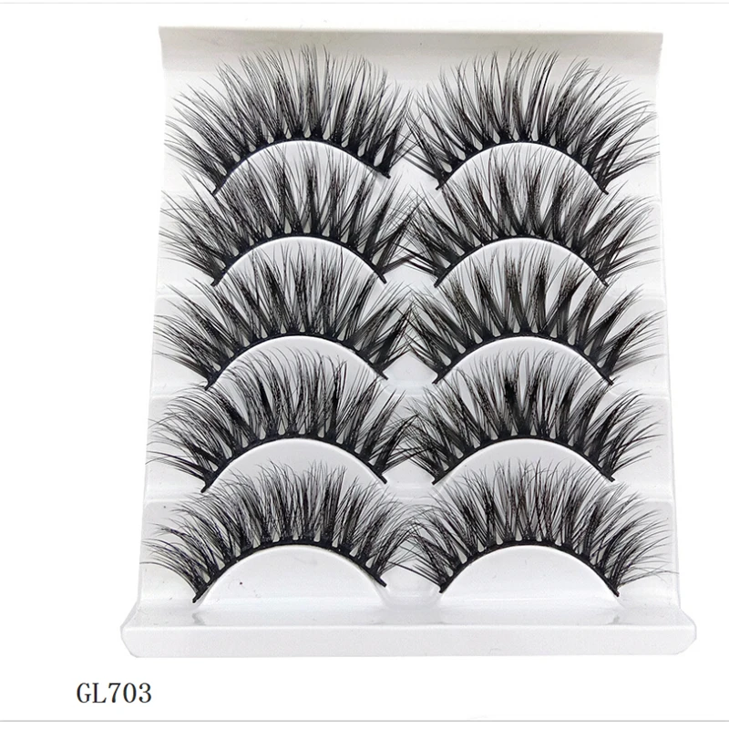 Объемные норковые накладные ресницы пушистые длинные Толстые вьющиеся для