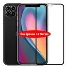 Полностью клеящееся закаленное стекло с полным покрытием для iphone 12 Mini, защитная пленка для экрана iphone 12 Pro Max, стекло