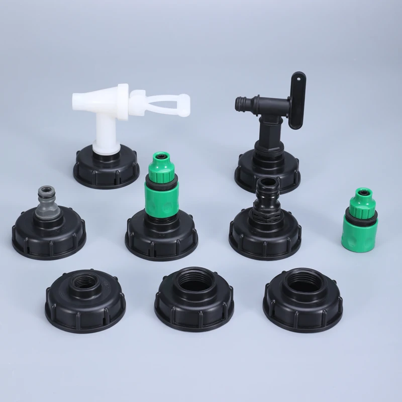

High Quality S60*6 IBC tank adapter plastic Garden Tap Valve Irrigation Connector water tank fittings