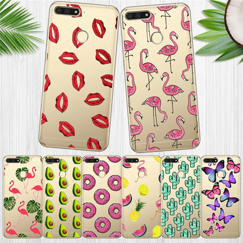 Фламинго роскошный для huawei Y5 Y6 II Prime Nova 2 3 4 3i Plus чехол для телефона Etui funda etui capinha capa CUTE