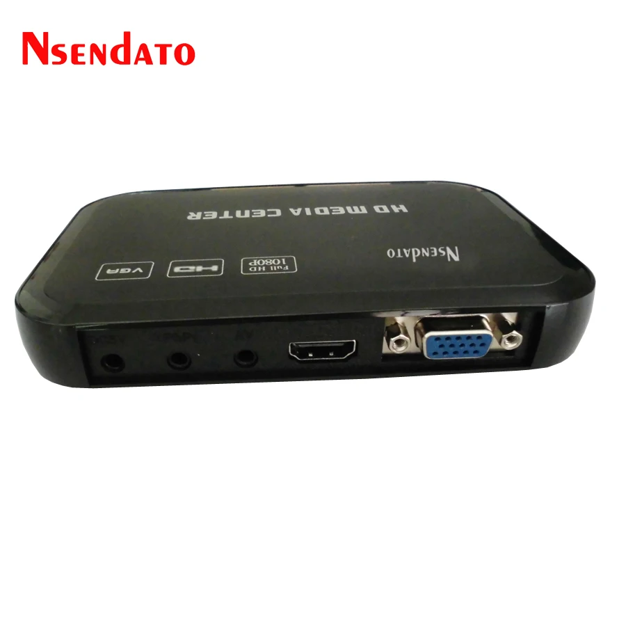 1080P Full HD мультимедийный медиаплеер центр для VGA AV USB SD/MMC MKV плеер с дистанционным
