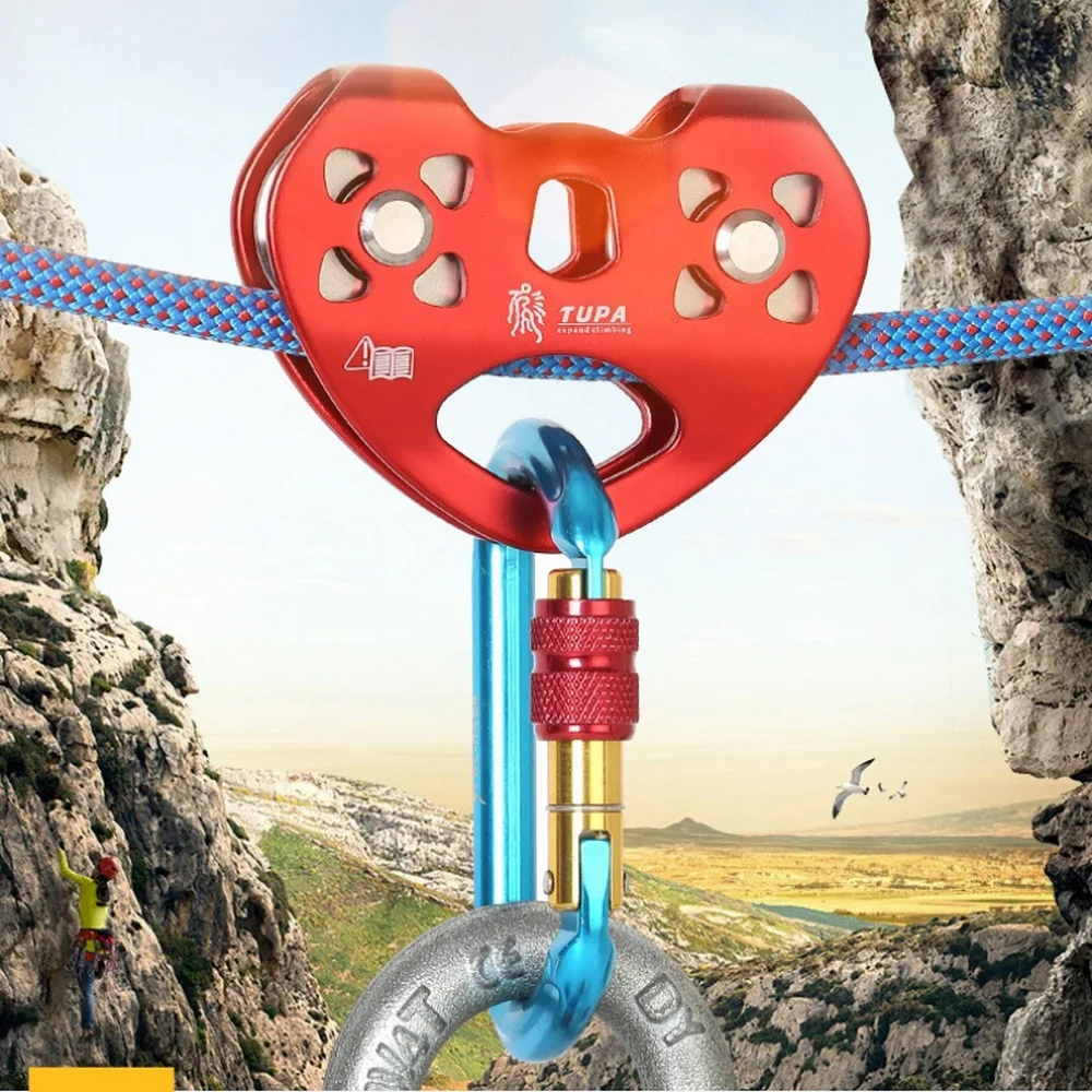 

Ropeway Double Slide Zipline High-altitude Outdoor Transportation Ropeway Pulley with Ball Bearing Rock Climbing Accessories