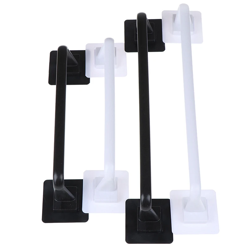 

Size L S Self Adhesive Wall Mounted Bathroom Towel Bar Shelf Rack Holder Toilet Roll Paper Hanging Hanger