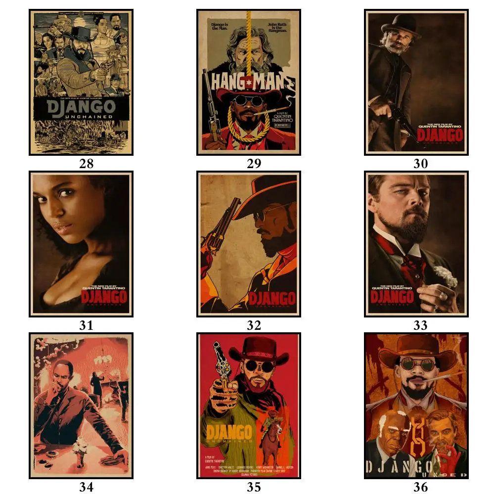 37 дизайнов картина Квентина дджанго развязанная искусственная живопись