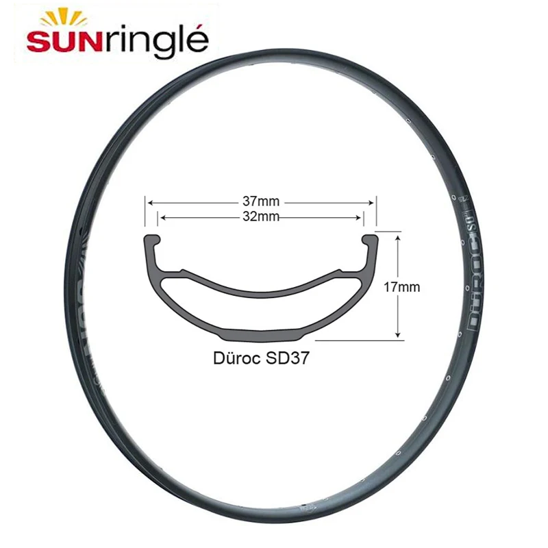 Горный вакуумный сварочный обод Sunringle sun DUROC sd37 27 5/29 дюймов насадки Am/Fr/Dh 32H
