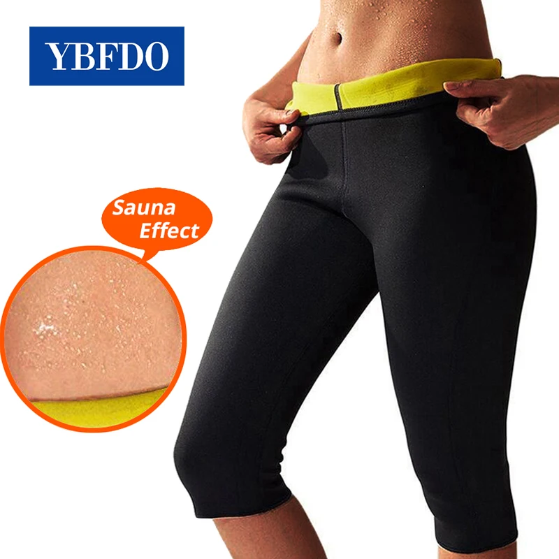 YBFDO Women Sauna Sweat Weight Loss Slimming Neoprene Pants Hot Thermo Waist Trainer Slimming Leggings Body Shaper Fitness Pants