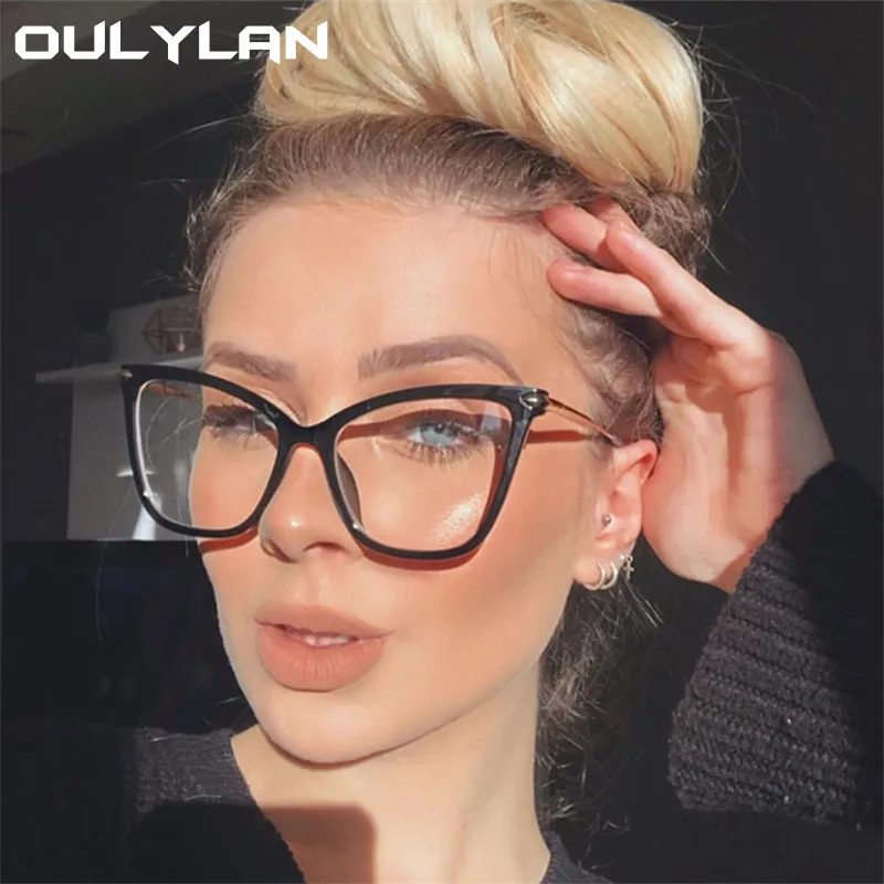 Oulylan 2021 оправа для очков кошачий глаз женские модные очки близорукости с