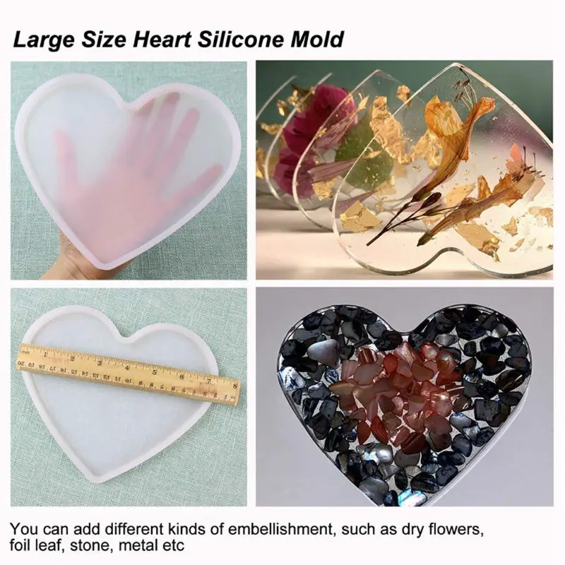 

Large Silicone Epoxy Resin Molds Including Round Square Rectangle Heart Oval Shape Casting Molds Jewelry Making Tool Kit