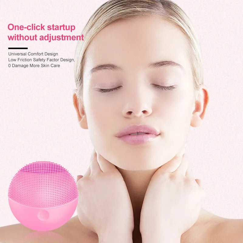Ультразвуковая щетка для чистки лица электрическая вибрация очищающий