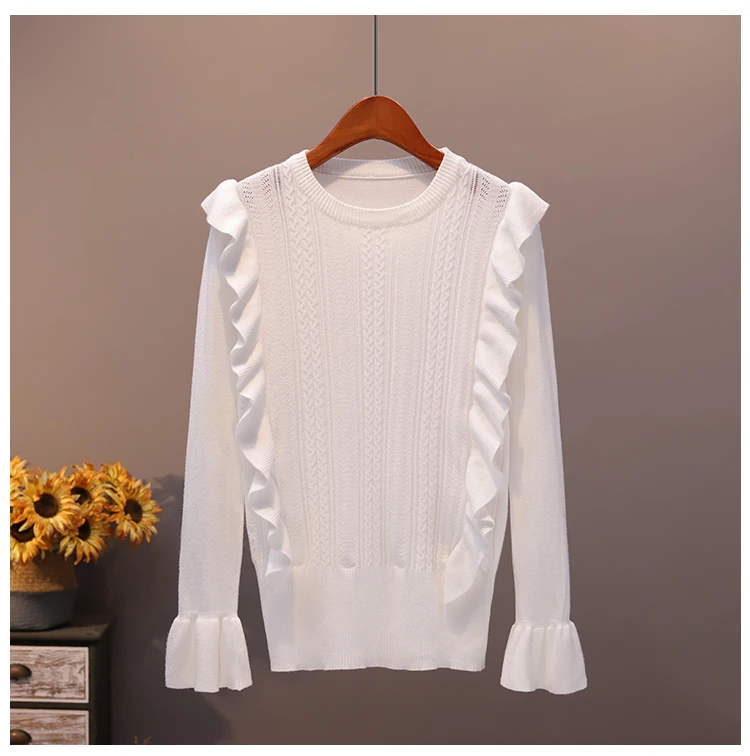 Модное платье для малышей трикотажный пуловер с длинными рукавами на осень