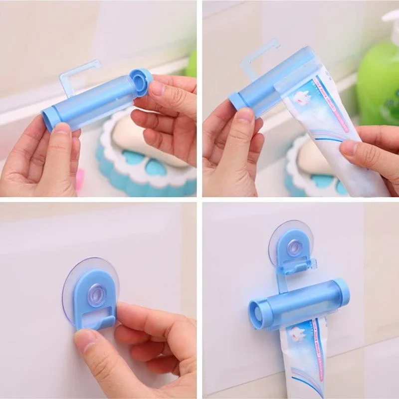 

Wall-mounted Toothpaste Squeezer Toothpaste Dispenser Tube Squeezer Holder Storage Rack Bathroom Accessories Set Squeezers