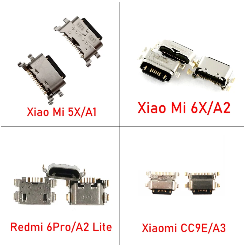 

10-50pcs Charging Dock Connector Socket Plug For Xiaomi Mi 5X A1/6X A2/CC9E A3/Redmi 6 Pro 6A Micro USB Jack Charger Port