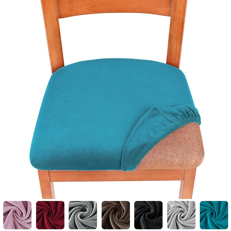 Бархатные Стрейчевые чехлы для сидений дешевые защитные стульев домашние 1/2/4/6
