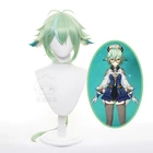 Парик с гранулированным сахаром, парик из Зеленых Волос с градиентом, парик для косплея Genshin Impact, синтетический парик для косплея, 100 см