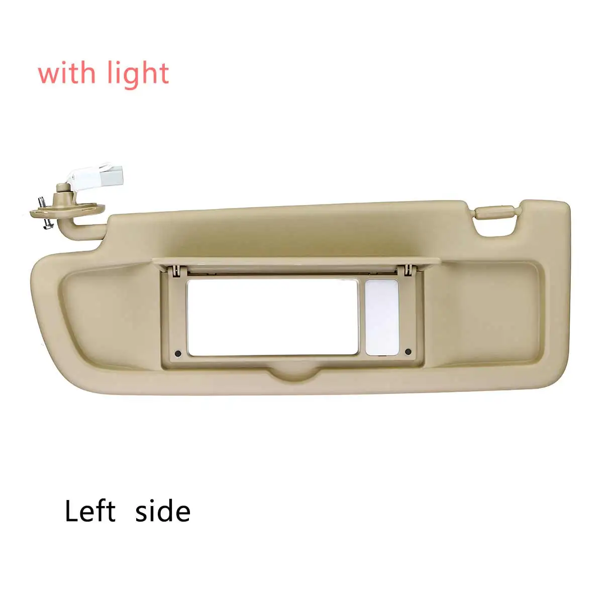 LH Beige light Передний левый/правый автомобиль LHD солнцезащитный козырек водителя/пассажирский боковой солнцезащитный козырек солнцезащитный экран с светом для Honda для Civic 2006 2007 2008-2011 - Цвет: LH Beige light
