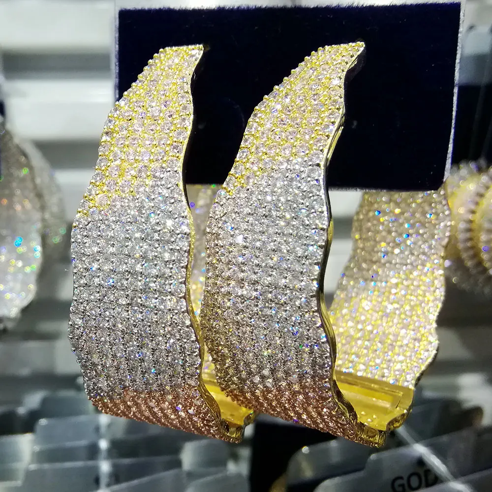 Missvikki африканские Дубай панк стиль широкий обруч серьги ювелирные изделия