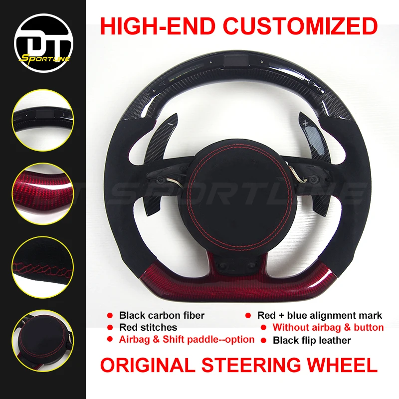 

For Au-di A4 A5 A7 upgrade LED Steering Wheel Replacement race display steering wheel for A7 S5 LED screen guage meter rudder