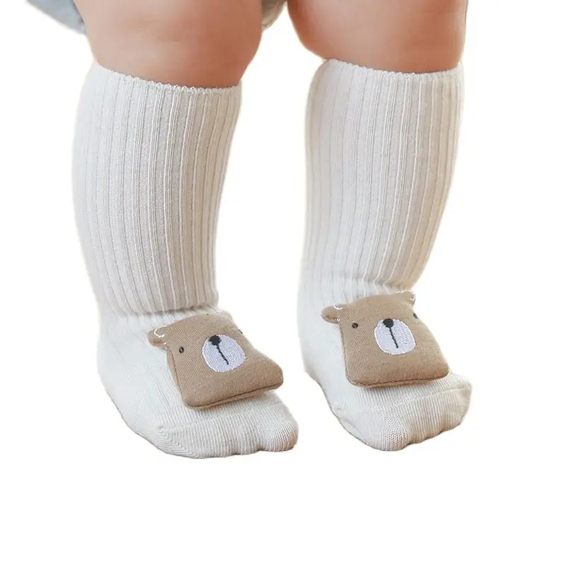 

4 пары Противоскользящих носков для малышей гольфы для новорожденных, малышей, малышей тапочки детские носки с рисунками для мальчиков и де...