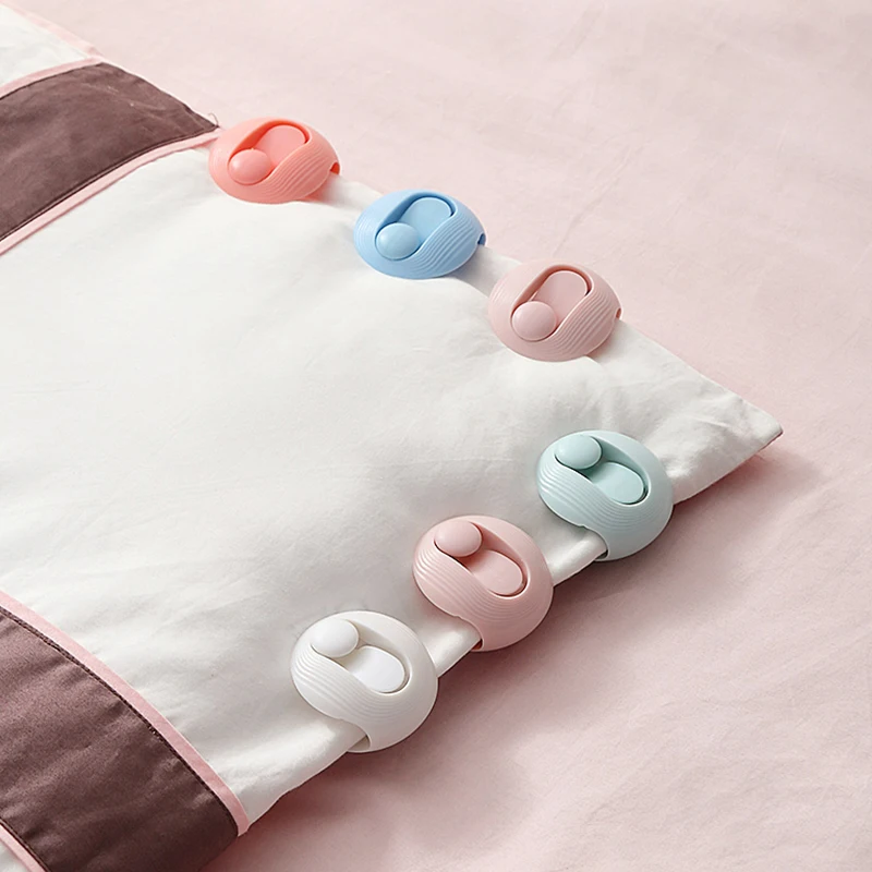 

Non Slip Gripper Round Shape Quilt Clips Fixer Needleless Cover Holder Fastener Bed Sheet Blankets 4Pcs/set Fastener Clips ABS