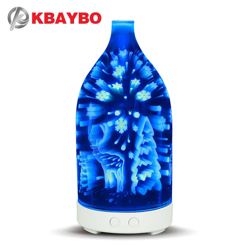

Humidifier ultrasonic air essential oil diffuser aroma Merry Christmas 3D Creative 100ml with Light