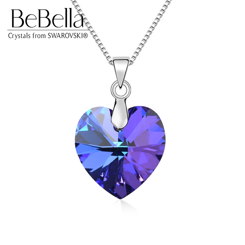 BeBella 1 8 см с украшением в виде кристаллов стильный элегантный кулон &quotСердечко&quot