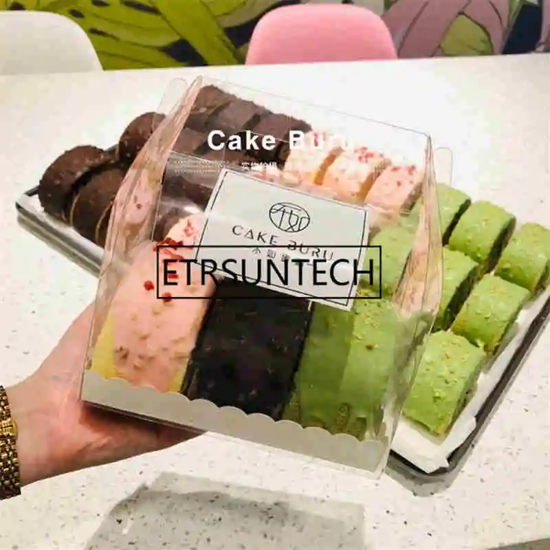 100 шт прозрачная коробка для торта печенья конфет упаковка шоколада вечерние