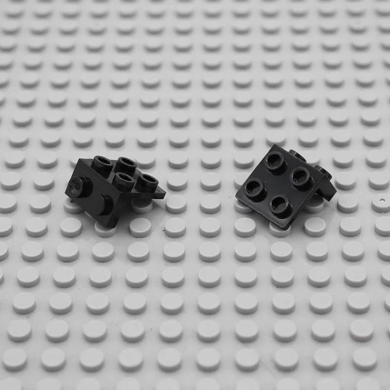 Черный Строительные блоки, кронштейн Moc, 1x2-2x2, прямой угол, 44728, сделай сам, светящиеся кирпичи, совместимые со сборными частицами - Цвет: Черный