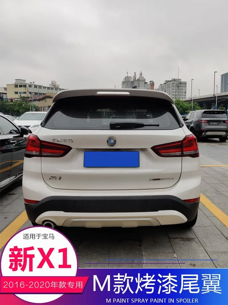 Декоративные аксессуары заднего альерона окна автомобиля M-стиля FOR Roof Spoiler Wing NEW BMW X1 из ABS материала, комплект кузова 2016-2020 годов.