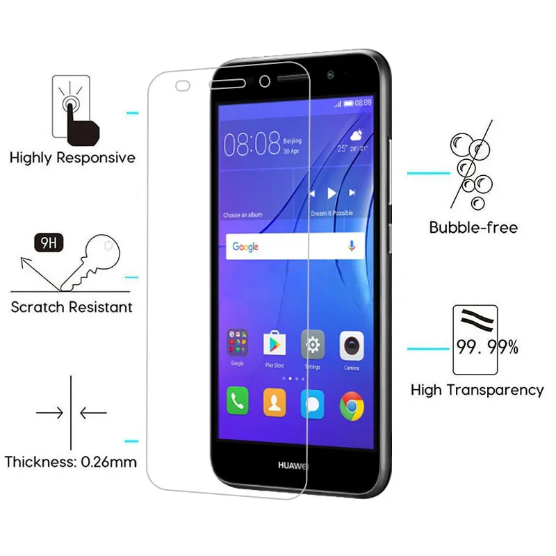 Закаленное стекло 9H для Y3 2017, 5,0 дюйма, CRO-L02 CRO-L22 CRO-L03 CRO-L23 CRO-U00, защитная пленка для экрана, защитная крышка