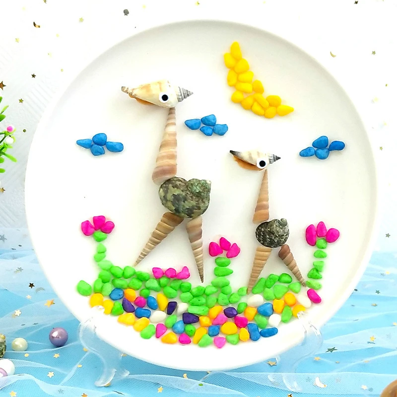 

Shell Handmade DIY Material Package Disc Paste Natural Conch Stickers Educational Toy Puzzle Educational ToyChildren