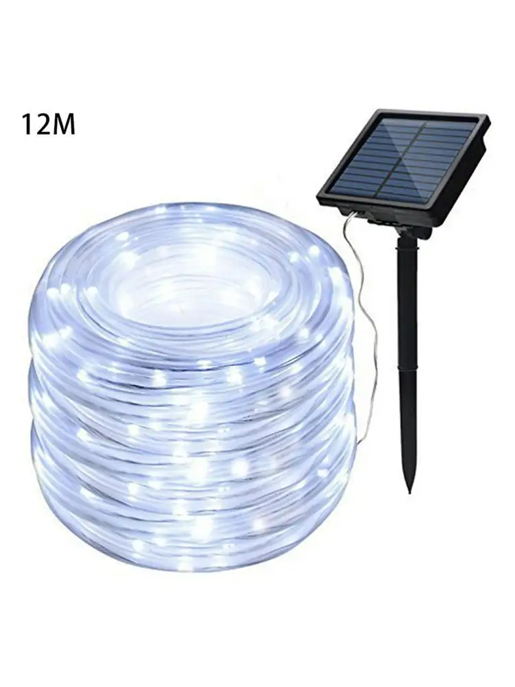

Светодиодная гирлянда на солнечной батарее, уличный садовый шнурок, водонепроницаемая лампа-трубка для украшения, Рождества, свадьбы, вече...