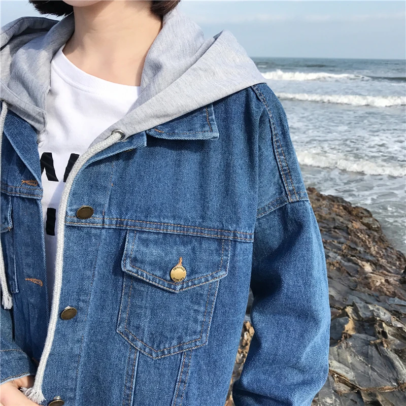 

Jackets Women Hooded Simple Students Harajuku High Quality Solid Color Korean Style Womens Elegant Female Chic Jacket All-match