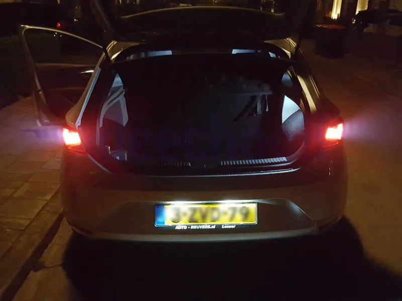 Комплект из 9 светодиодных ламп чистого белого цвета для номерного знака +