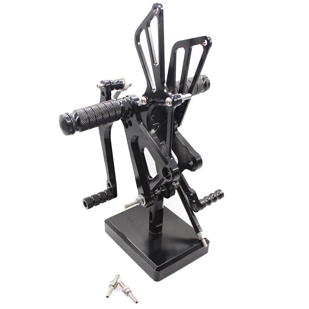 Регулируемые подножки для мотоцикла MFS черные титановые Honda CBR250R 2010 2011 2012