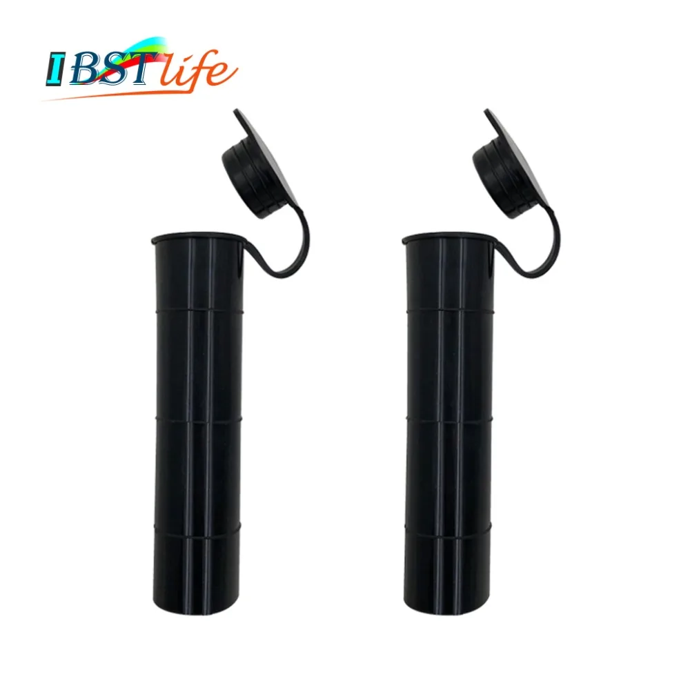 

2 PCS IBST LIFE Black color 0 degree Fishing Rod holder Inner Sleeve Rod Pod Rubber Cap Tube Liner