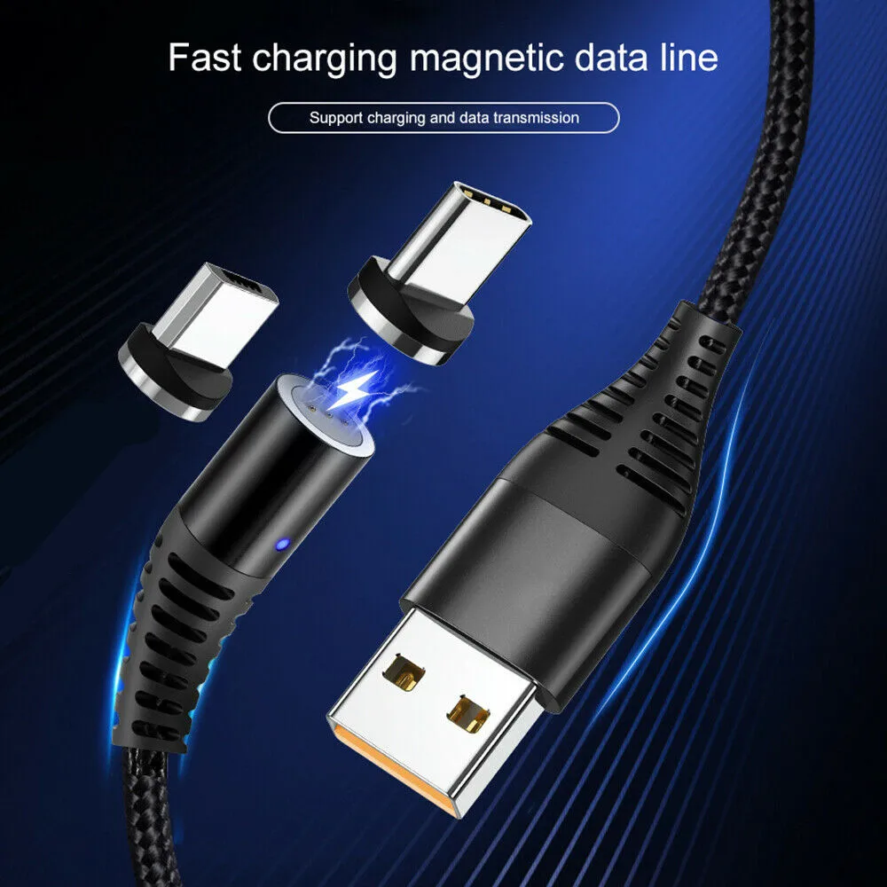 

UGI Fast Charging 5A Magnetic Cable Micro USB Type-C Charger date transmission Lead Cord 1M For Android For Samsung For Huawei