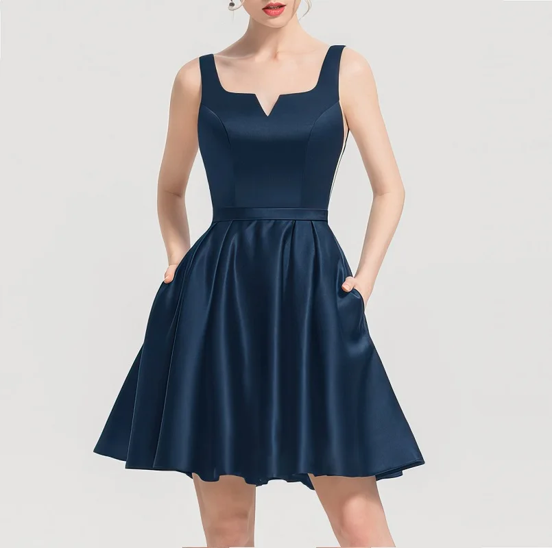 Женское вечернее платье с круглым вырезом без рукавов|Вечерние платья| |