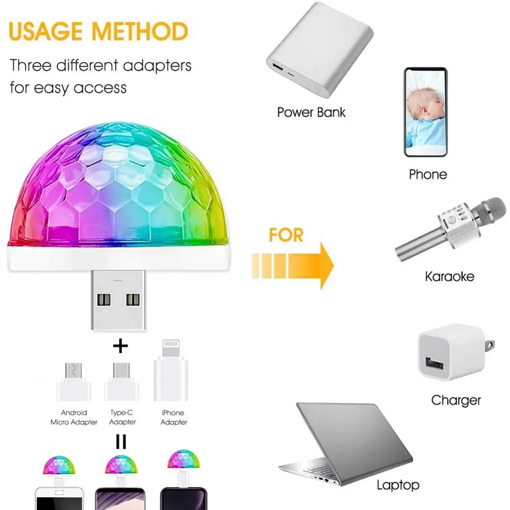Сценический светодиодный мини светильник USB портативная семейная лампа для