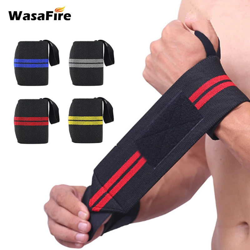 

1 Pair Fitness Padded Wrist Thumb Brace Strap Weight Lifting Hand Wrap Support Gym Training Bar Wristband