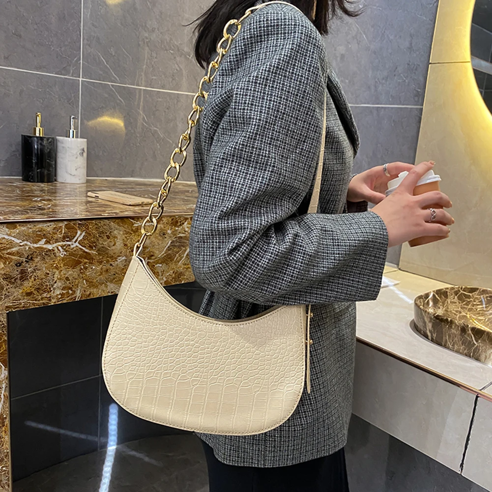 Женская сумка через плечо из искусственной кожи однотонная с рисунком под