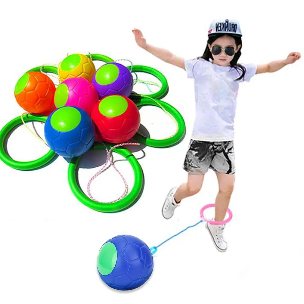 6 Colors Jumping Rope Ball Kids Outdoor Fun Sports Toy LED Children Jumping Force Reaction Training Swing Ball Child-parent Game