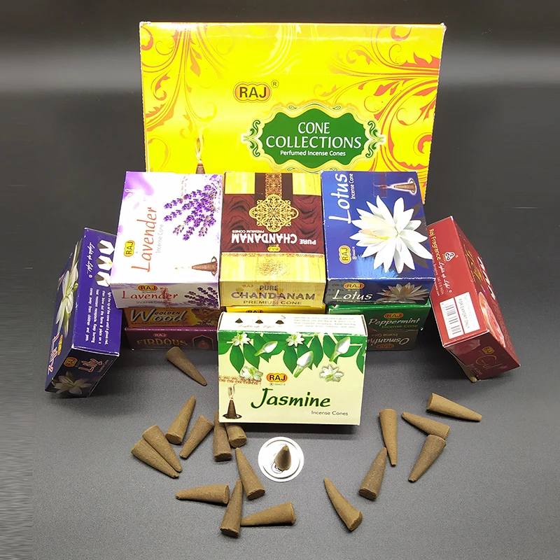 Тибетские Индийские благовония конусы 20 конусов/коробка Gul. Chandan конусные