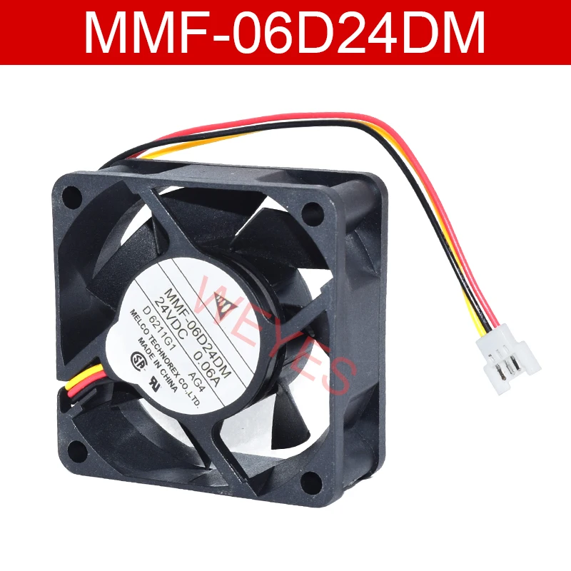 Оригинальный MMF-06D24DM DC24V 0.06A 60*60*25 мм 3-контактный инверторный вентилятор