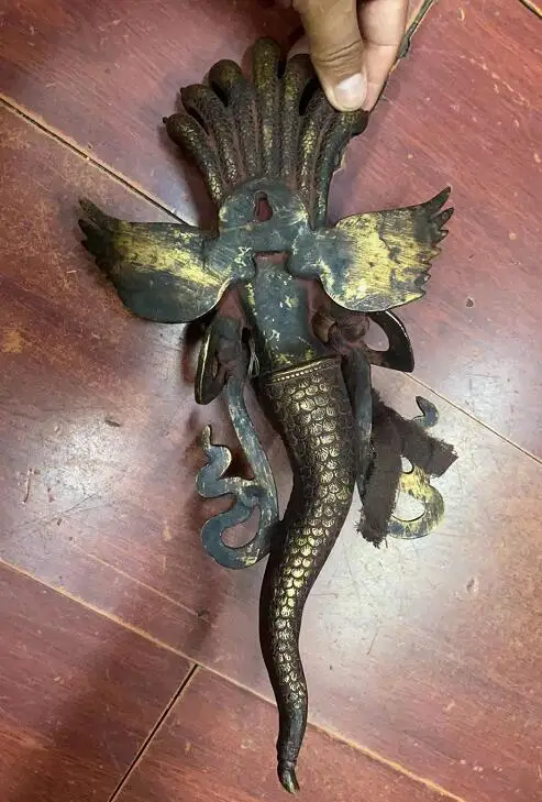 Старинная Бронзовая статуя Будды Kwan-yin с 7 змеиными головами Нага канья | Дом и сад