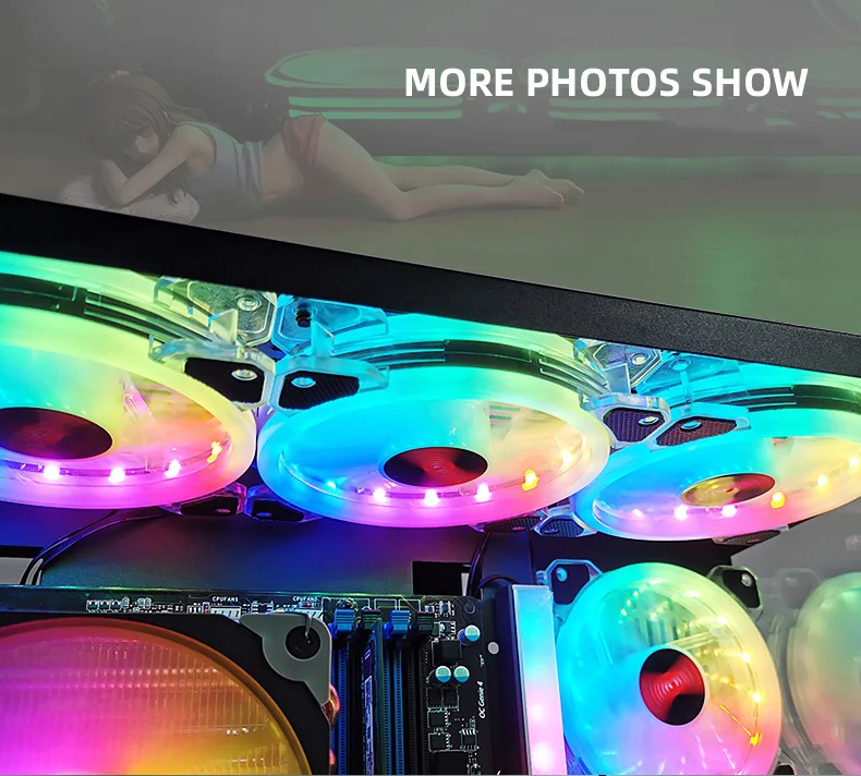 PC Case Fan 120mm Cooling Cooler 6Pin 5V Adjustable RGB Led Mute Computer Fans Radiator Ventilador | Компьютеры и офис