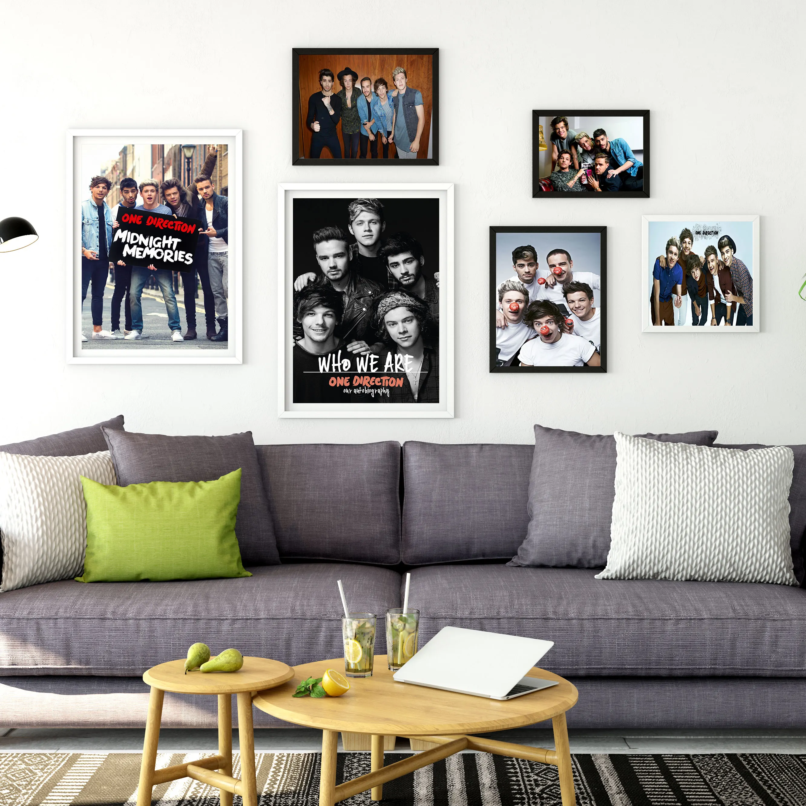 Пользовательские One Direction Холст Картина настенный Шелковый плакат ткань печати DIY