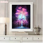 Алмазная живопись Древо жизни, алмазная вышивка, сделай сам, квадратная, круглая, стразы, наклейки для рукоделия, наклейки на стену