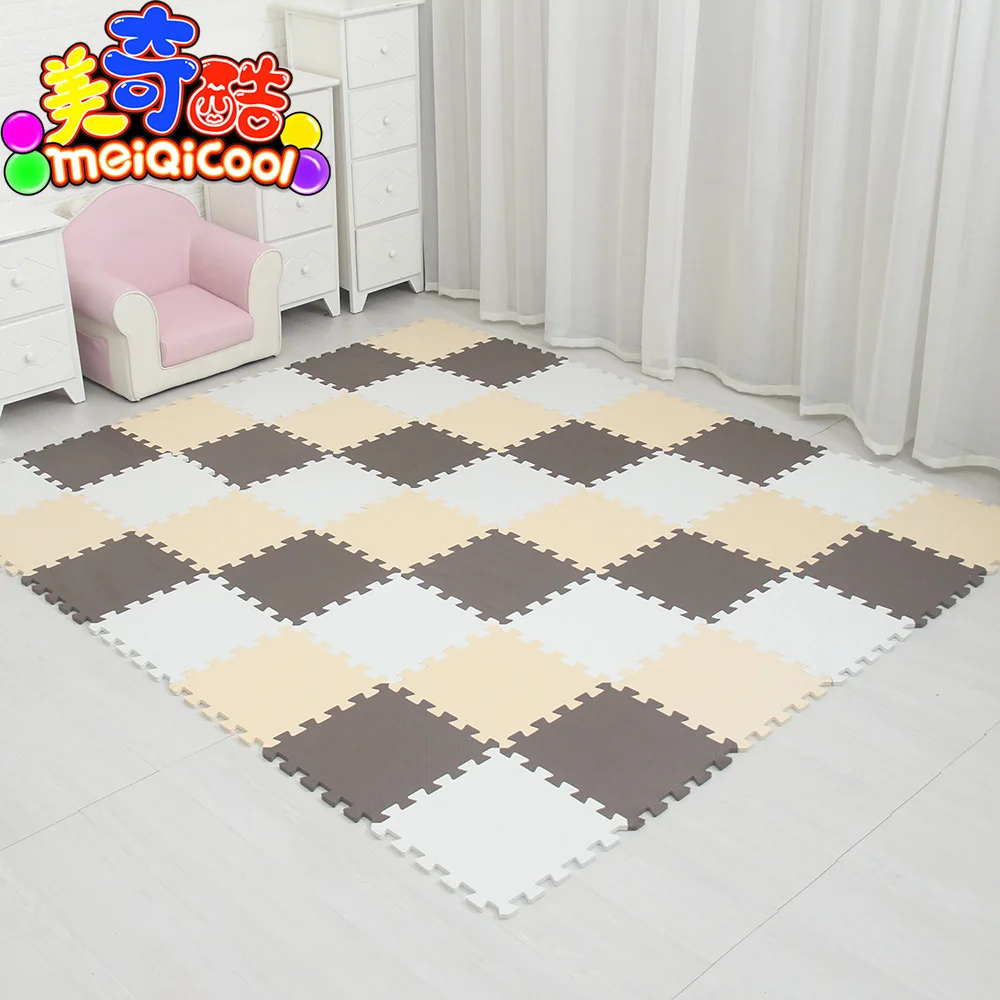 Mei qi cool-alfombra de rompecabezas de espuma EVA para ni&ntilde;os, azulejos de ejercicio entrelazados, alfombra de suelo, 30x30cm 18 24/ 30 piezas-0