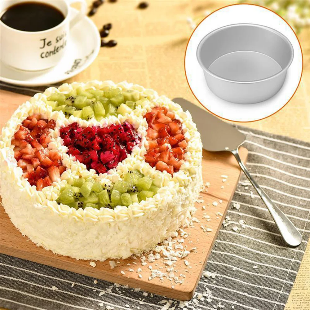 

1pcs 4/6/8 inch Cake Pan Cake Tin Round Aluminium Cake Mold Baking Tool For Home Kitchen Birthday Party Wedding Dropshipping