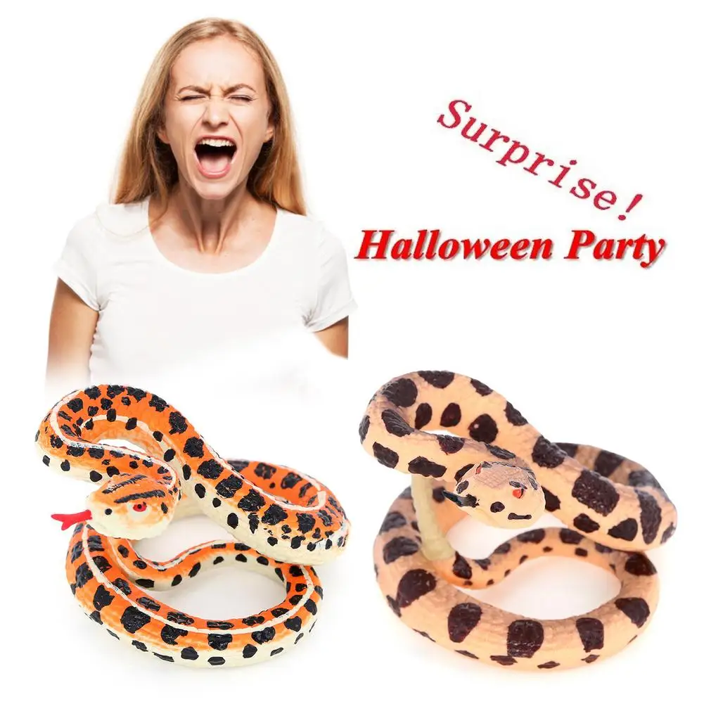 

Fake Snake Toy Looks Supper Real Fake Snake Model Elastic PVC Model Garden Props For Halloween Desktop Decoration Family Part